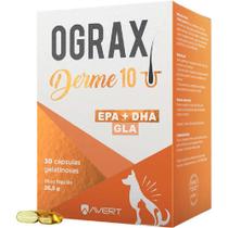Ograx Derme 10 - 30 caps suplemento Cães e Gatos - Avert