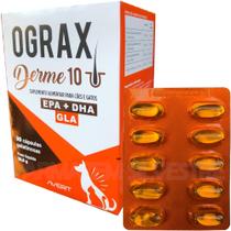 Ograx Derme 10 Suplemento Alimentar Epa+Dha GLA 30 Cápsulas Cães Gatos Avert