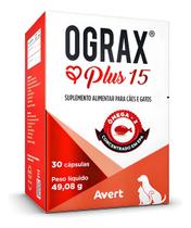 Ograx Plus 15 Ômega 3 Para Cães E Gatos Avert 30 Cápsulas