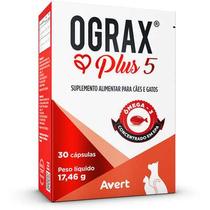 Ograx Plus 5 Suplemento Alimentar Para Cães e Gatos C/30 Cápsulas 17,46g - Avert