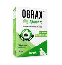 Ograx Sênior 10 Suplemento Alimentar Cães e Gatos Avert 30cps Ograx Sênior 10 Suplemento Alimentar Cães e Gatos Avert 30cps
