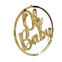 Oh Baby em acrílico para decoração de festas painel