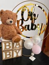 Oh Baby em acrílico para decoração de festas painel