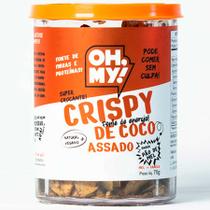 Oh, My! Crispy de Coco Assado Vegano Proteico 75g - Sabor Pão de Mel