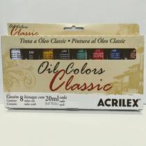 Oil Colors Classic Acrilex - Estojo 8 bisnagas de 20ml (14108)