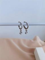 OK Brincos folheados Ouro e Prata Argolinha com ponto de luz