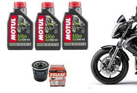 Óleo 3L Motul 5100 10W40 + Filtro De Óleo Fram Ph6017