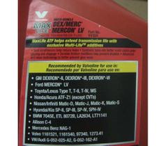 Oleo cambio transmissao automatica maxlife atf sintetico valvoline mercon dexron 946 ml - 449311
