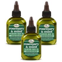Óleo Capilar Difeel Alecrim e Menta com Biotina 225 ml Pacote com 3