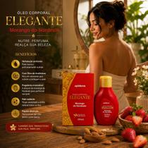 Óleo Corporal Apiderm Elegante Morango do Nordeste 100ml com Óleo de Amêndoas