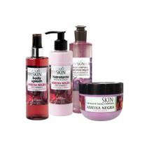 Óleo Corporal + Hidratante + Esfoliante + Body Splash Muriel Skin Ameixa Negra