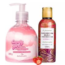 Óleo Corporal La Passion Morango + Gel Hidrante Corporal Candy Girl Óleo Corporal La Passion Morango + Gel Hidrante Corporal Candy Girl