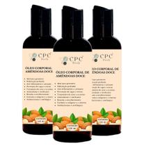 Óleo Corporal Natural UltraHidratante de Amêndoas Doces CPC Beauty Kit com 3 unidades 120 mL