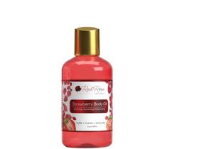 Óleo corporal Red Rose Naturals, aroma de morango, 120 ml, vegano