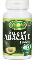 Óleo De Abacate 1200mg Puro 60 Capsulas - Unilife Vitamins