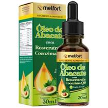 Óleo de Abacate com Resveratrol e Coenzima Q10 Melfort 30ml