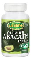 Óleo De Abacate Puro Unilife 60 Cápsulas 1000mg