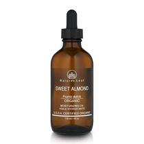 Óleo de amêndoa Natures Leaf 100% puro orgânico 120 ml para pele e cabelo