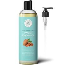 Óleo de amêndoa Pure Body Naturals 100% puro prensado a frio 480 ml Óleo de amêndoa Pure Body Naturals 100% puro prensado a frio 480 ml