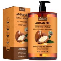 Óleo de Argan Yoken 473ml - Para Cabelo, Rosto, Pele e Unhas