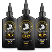 Óleo de barba Bossman Jelly para homens, pacote com 3 pacotes de 360 ml, aroma dourado Óleo de barba Bossman Jelly para homens, pacote com 3 pacotes de 360 ml, aroma dourado