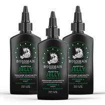 Óleo de barba Bossman Jelly para homens, pacote com 3 unidades de 360 ml Vetiver X Scent