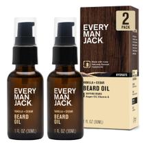 Óleo de barba Every Man Jack Fragrância de baunilha e cedro 30mL x2