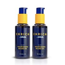Óleo de barba Gillette Enrich 60 ml, 2 unidades, nutritivo com manteiga de cacau