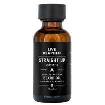 Óleo de barba Live Bearded Straight Up, sem perfume, 30 ml