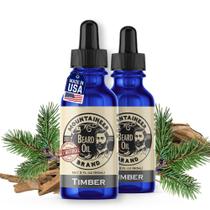 Óleo de barba Mountaineer Brand WV Timber Scent 60 ml, pacote com 2 Óleo de barba Mountaineer Brand WV Timber Scent 60 ml, pacote com 2