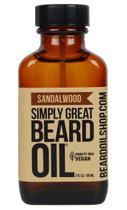 Óleo de barba Simply Great, aroma de sândalo, 90 ml, vegano