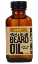 Óleo de barba Simply Great, aroma de uísque, 90 ml, vegano e natural