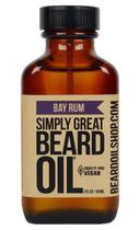 Óleo de barba Simply Great BAY RUM com aroma de 90 ml, vegano natural