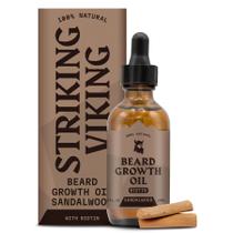 Óleo de barba Striking Viking Biotin Sandalwood 60ml para homens