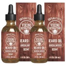 Óleo de barba Viking Revolution Sandalwood com Argan e Jojoba 2x30ml