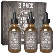 Óleo de Barba Viking Revolution - Sem Perfume - Com Óleo de Argan e Jojoba (90ml)