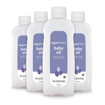 Óleo de bebê Amazon Basics com aroma de lavanda 414 ml (pacote com 4)