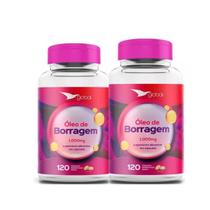 Óleo De Borragem Global Suplementos 240 Cápsulas Kit 2un Óleo De Borragem Global Suplementos 240 Cápsulas Kit 2un