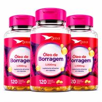 Óleo De Borragem Global Suplementos 360 Cápsulas Kit 3un