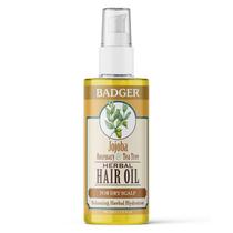 Óleo de cabelo Badger Jojoba com melaleuca e alecrim orgânicos 60mL