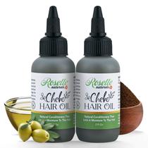 Óleo de cabelo Roselle Naturals Chebe Oil Hair Growth 60 ml, pacote com 2