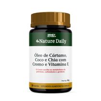 Óleo de Cártamo, Coco Chia com Cromo Vitamina E Nature Daily 30 Cáps - Suplemento alimentar poderoso - Sidney Oliveira