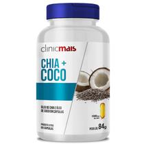 Óleo de chia + Óleo de Coco 1000mg Clinicmais 60 cápsulas
