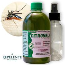 Óleo de Citronela Repelente Concentrado - 1x500ml + 1 Spray - faz 100 litros de produto pronto Uso
