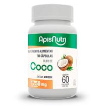 Óleo De Coco 1750Mg 60 Caps - Apisnutri Óleo De Coco 1750Mg 60 Caps - Apisnutri