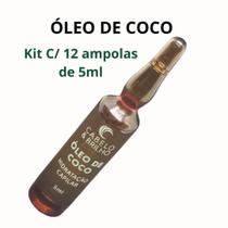 Óleo De Coco Cabelo E Brilho 5ml - Kit C/ 12 Ampolas