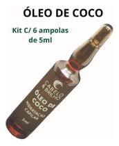 Óleo De Coco Cabelo E Brilho 5ml - Kit C/ 6 Ampolas