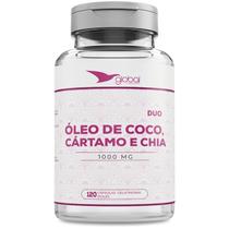 Óleo de Coco, Cártamo e Chia 1000mg com 120caps - Global Suplementos