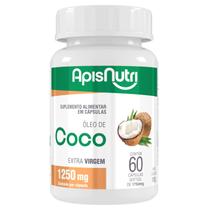 Óleo de Coco Extra Virgem 1.250mg 60 Cáps - ApisNutri