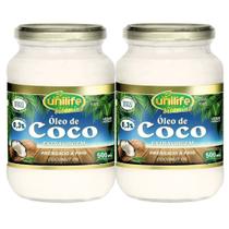 Óleo de Coco Extra Virgem 500ml kit 2 Unilife